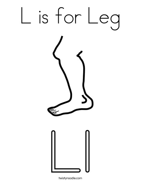 Leg Coloring Page
