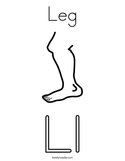 Leg Coloring Page