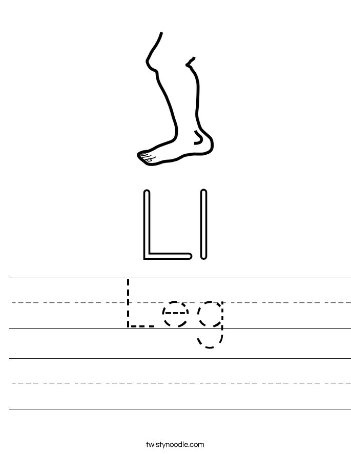 Leg Worksheet - Twisty Noodle