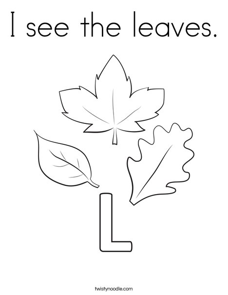 L Leaves Coloring Page