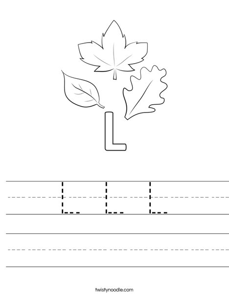 L Leaves Worksheet