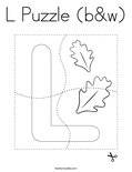 L Puzzle (b&w) Coloring Page