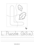 L Puzzle (b&w) Worksheet