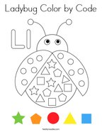 Ladybug Color by Code Coloring Page