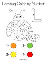 Ladybug Color by Number Coloring Page