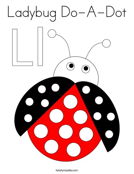 Ladybug Do-A-Dot Coloring Page