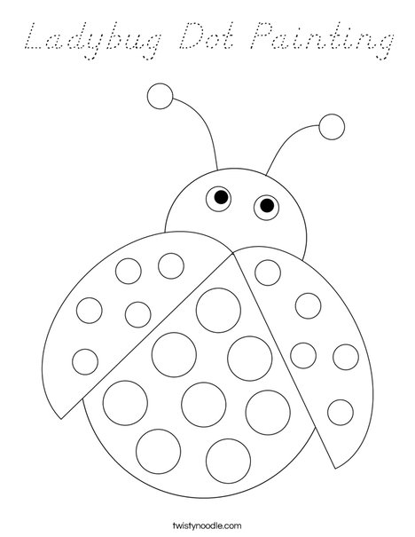 Ladybug Dot Painting Coloring Page