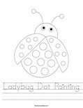Ladybug Dot Painting Worksheet