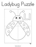 Ladybug Puzzle Coloring Page