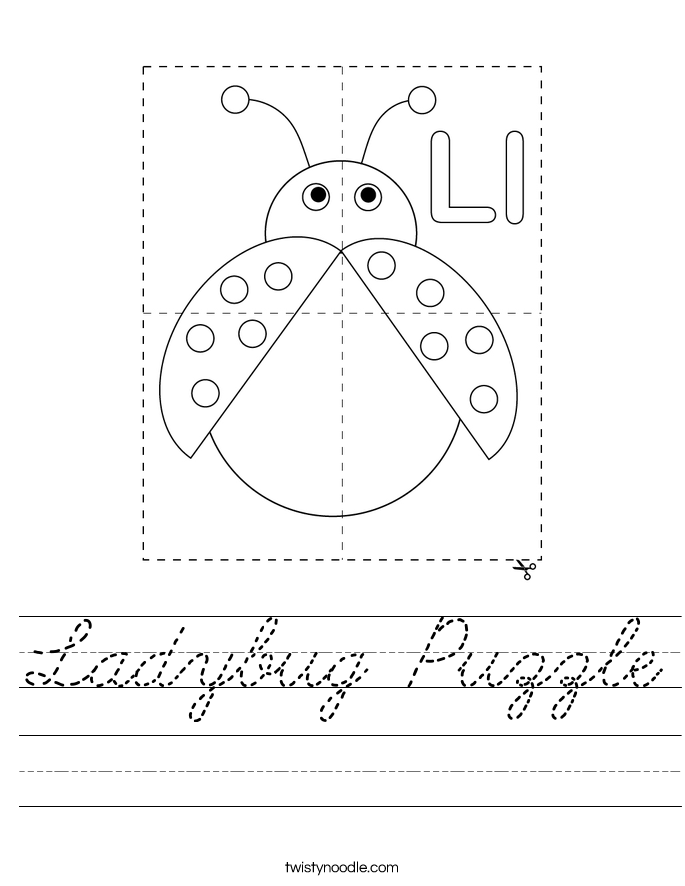 Ladybug Puzzle Worksheet