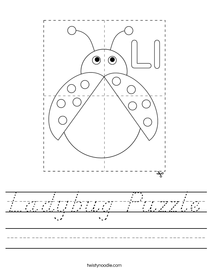 Ladybug Puzzle Worksheet