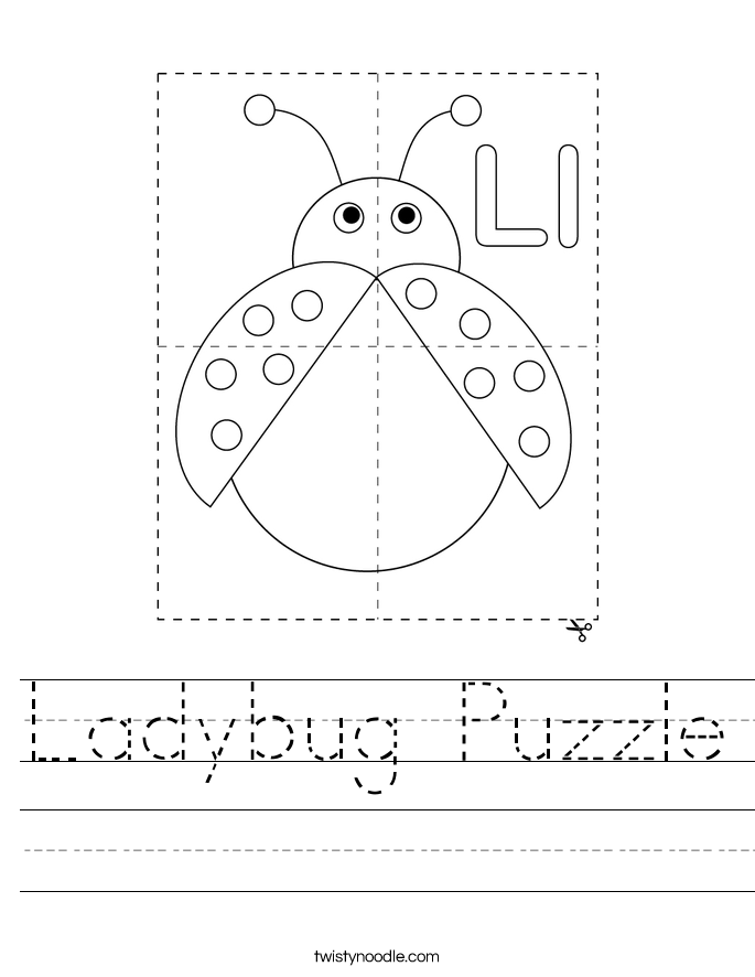 Ladybug Puzzle Worksheet