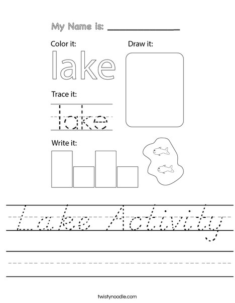 Lake Activity Worksheet