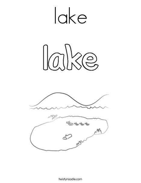 Lake Coloring Page