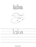 lake Worksheet