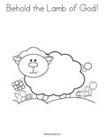 Behold the Lamb of God! Coloring Page