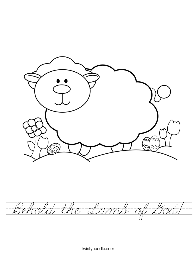 Behold the Lamb of God! Worksheet