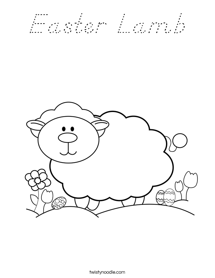 Easter Lamb Coloring Page