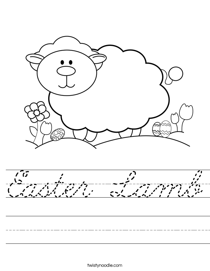 Easter Lamb Worksheet