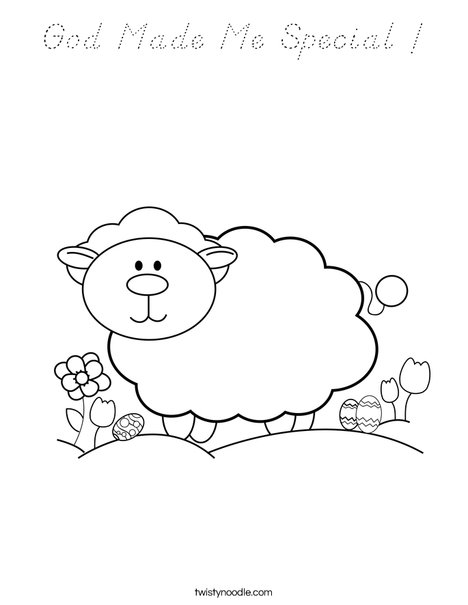 Lamb Coloring Page