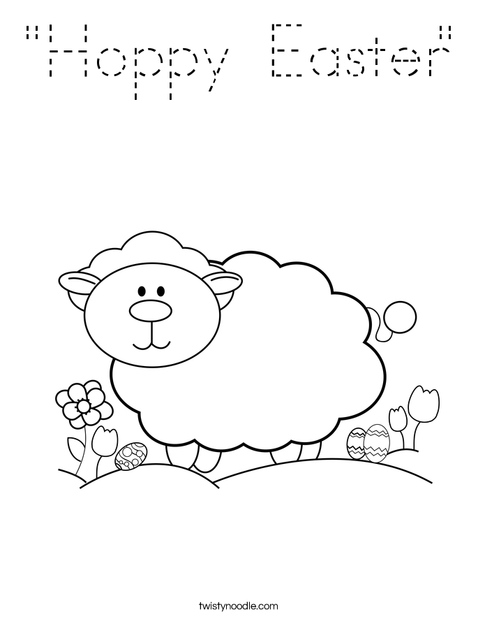 "Hoppy Easter" Coloring Page