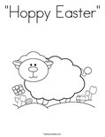 "Hoppy Easter" Coloring Page