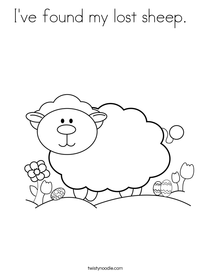 I've found my lost sheep.   Coloring Page