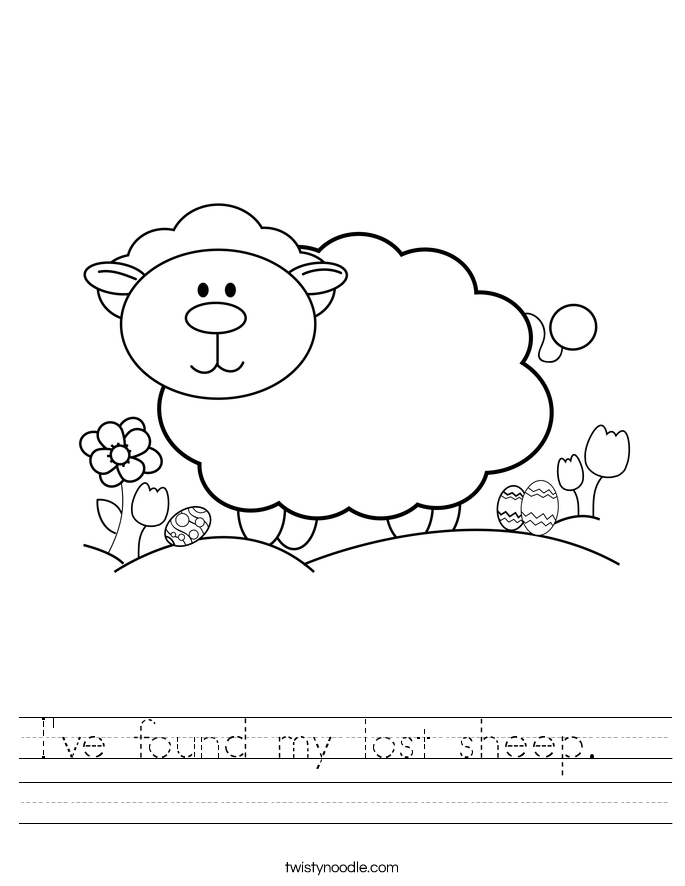 I've found my lost sheep.   Worksheet