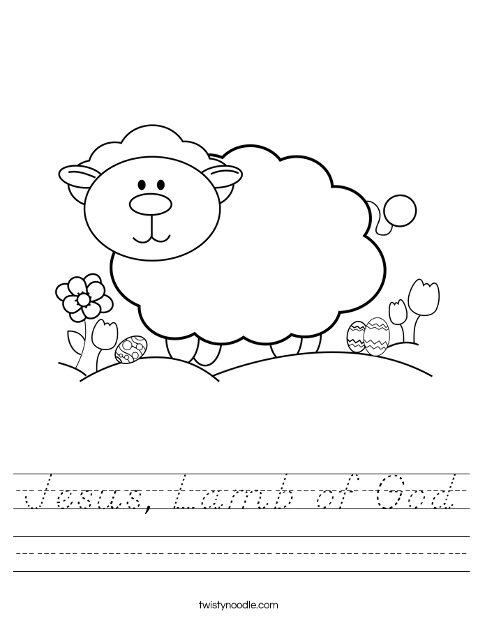 Jesus, Lamb of God Worksheet