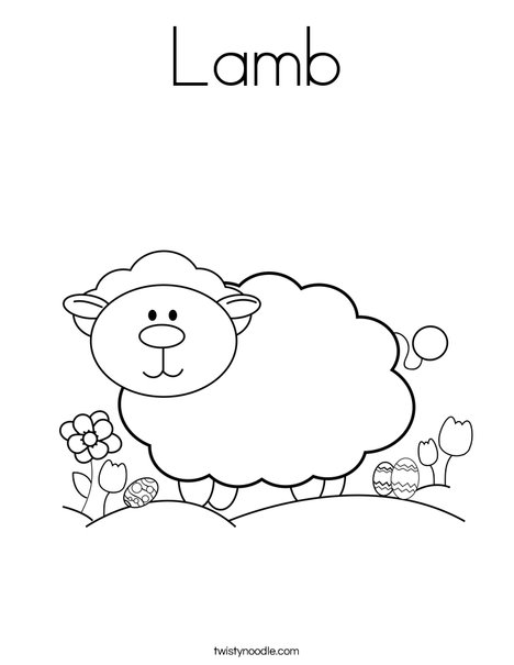 Download Lamb Coloring Page - Twisty Noodle