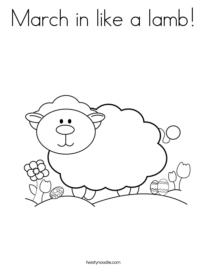 March in like a lamb! Coloring Page