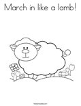 March in like a lamb! Coloring Page