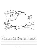 March in like a lamb! Worksheet
