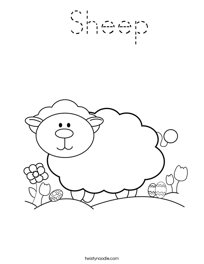  Sheep Coloring Page