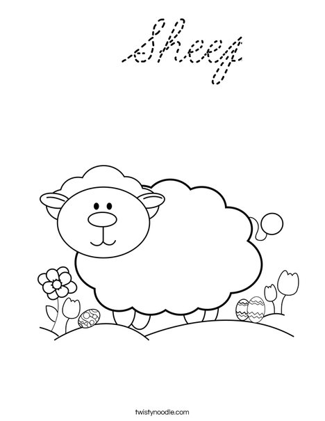 Lamb Coloring Page