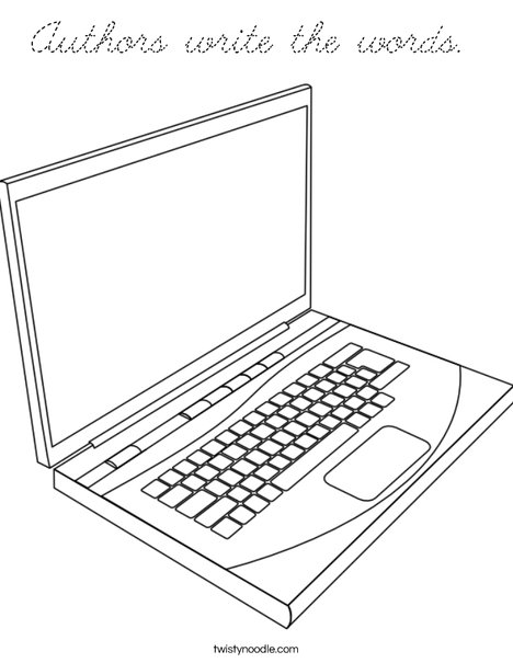 Laptop Coloring Page