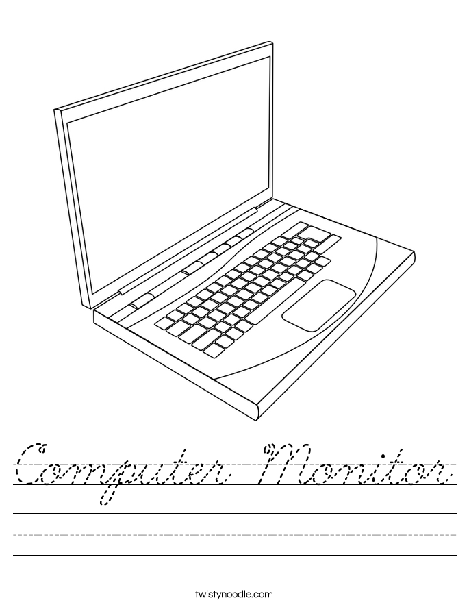 Computer Monitor Worksheet