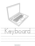 Keyboard Worksheet