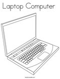 Laptop Computer Coloring Page