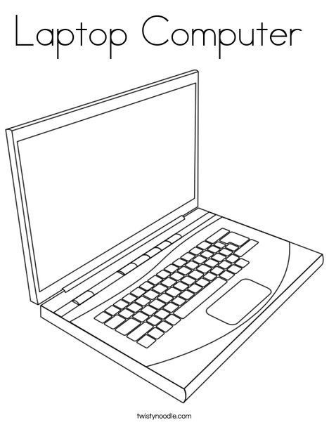 Laptop Coloring Page