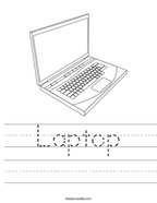 Laptop Handwriting Sheet