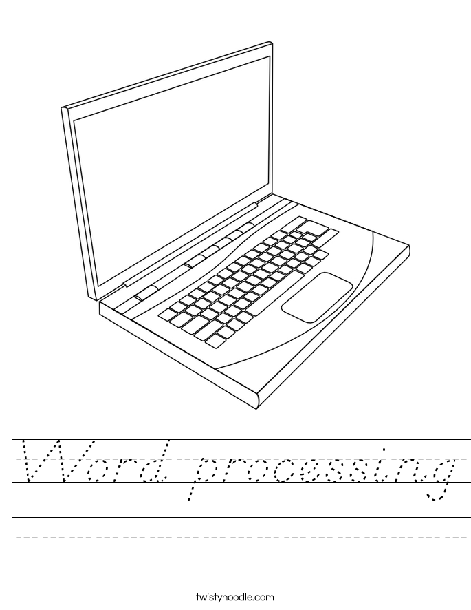 Word processing Worksheet