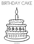 BIRTHDAY CAKE Coloring Page