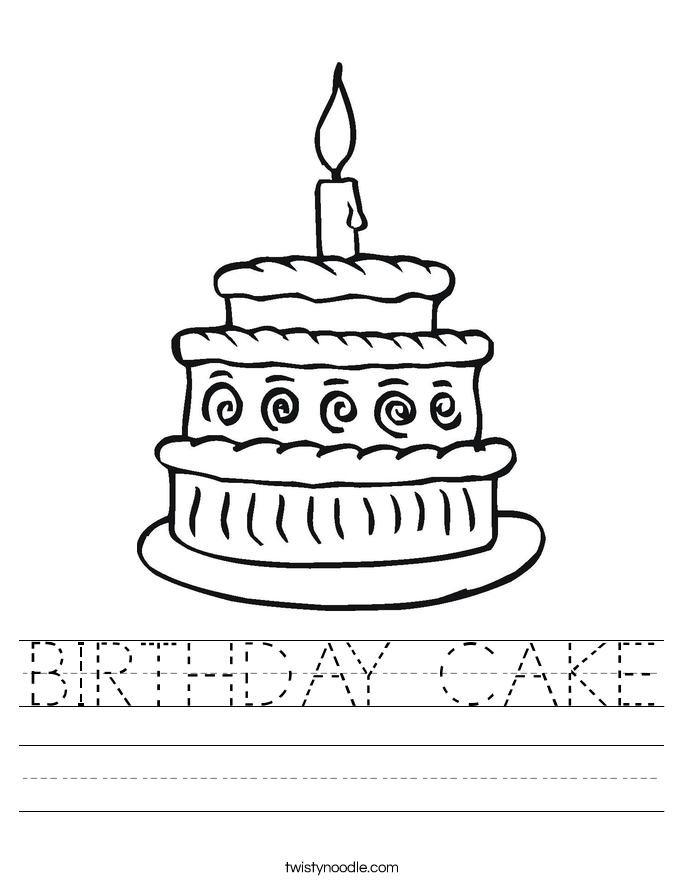 BIRTHDAY CAKE Worksheet