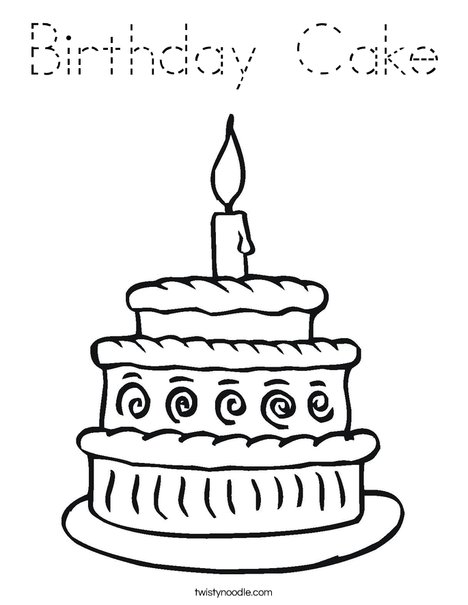 Layered Cake Coloring Page