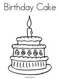Birthday CakeColoring Page