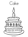 Cake Coloring Page