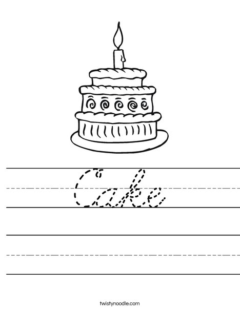 Layered Cake Worksheet
