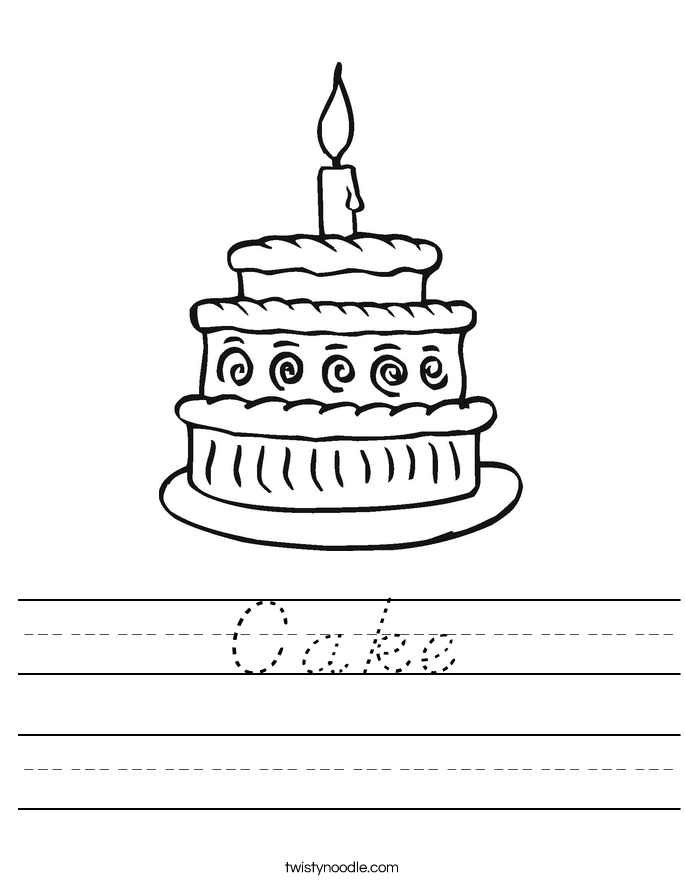 Cake Worksheet