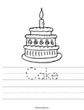 Cake Worksheet